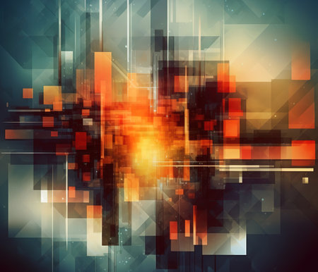 Digital business background image with media icons on media screen.の素材