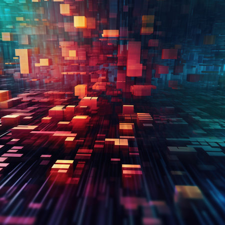 abstract colorful background with some cubic elements in itの素材