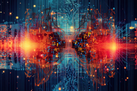 Abstract technology background with circuit board.の素材