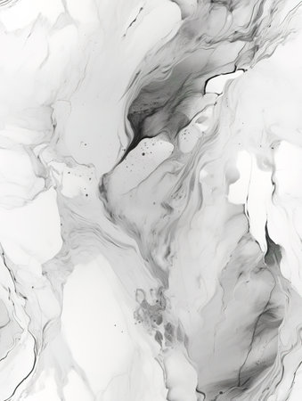 abstract black and white watercolor background. Ink marble texture.の素材