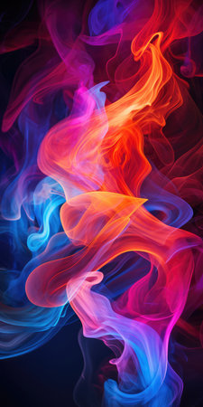 Abstract light art background with dynamic particles. Futuristic wave. illustration.の素材