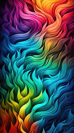 Colorful abstract background with wavy lines.の素材