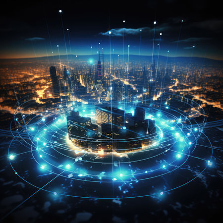 Smart city and internet of things concept.の素材