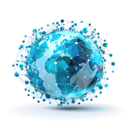 Globe with world map. Global business concept.の素材