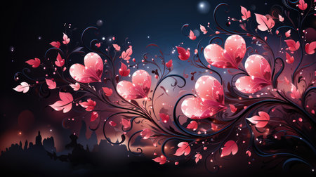 Abstract floral background with place for your text.の素材