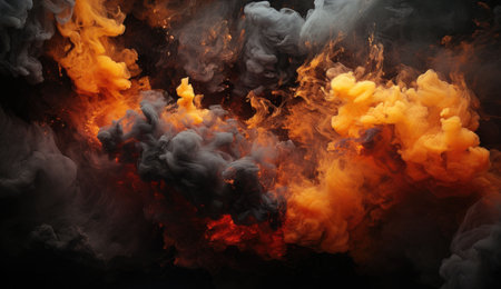 black and orange smoke wallpaper.の素材
