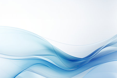 Abstract blue background for the screen, in the style of fine lines, delicate curves, soft mist, soft tonal shifts.の素材