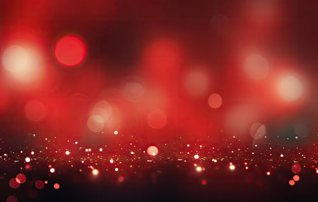 Shining red blur Christmas backgroundの素材