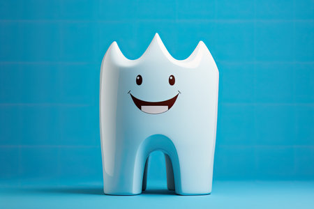 Cute blue tooth castle baby, 3d cartoon styleの素材
