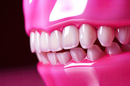 Dental models made of glass and plastic, 3d cartoon styleの素材
