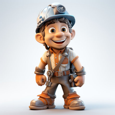 3d cartoon Character of Minerの素材