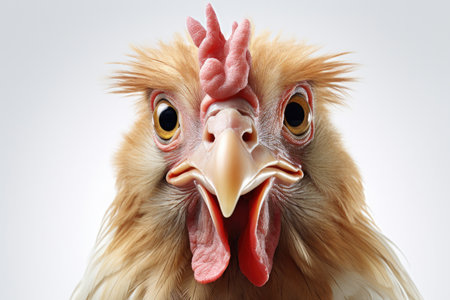 Chicken looking straight at the cameraの素材