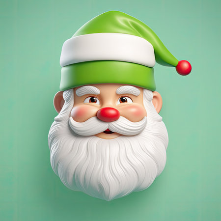 3D cute cartoon Santa Claus characterの素材