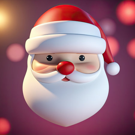 3D cute cartoon Santa Claus characterの素材