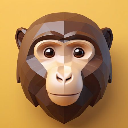 cartoon 3d cute monkeyの素材