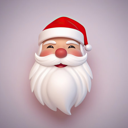 3D cute cartoon Santa Claus characterの素材