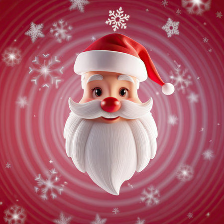 3D cute cartoon Santa Claus characterの素材