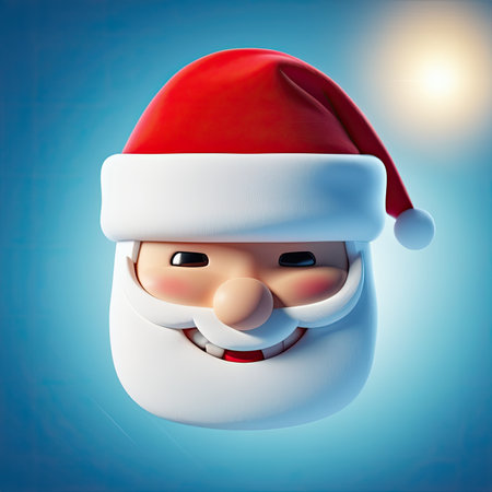 3D cute cartoon Santa Claus characterの素材