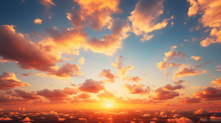 Beautiful cloud in the sunset skyの素材
