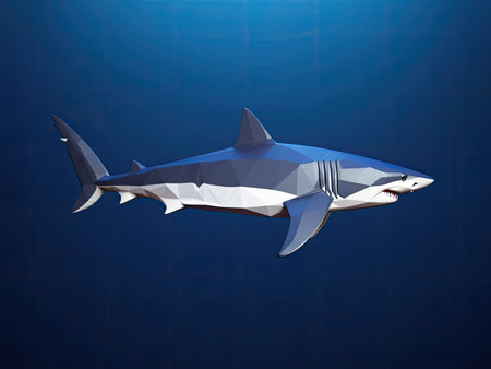 cute 3d cartoon sharkの素材