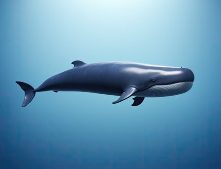 cute 3d cartoon whaleの素材