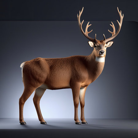 cute 3d cartoon deerの素材