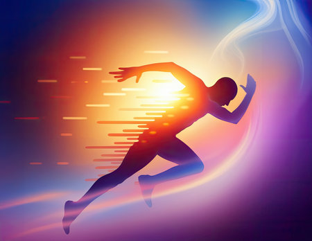 Dynamic female runner silhouetteの素材