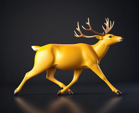 cute 3d cartoon deerの素材