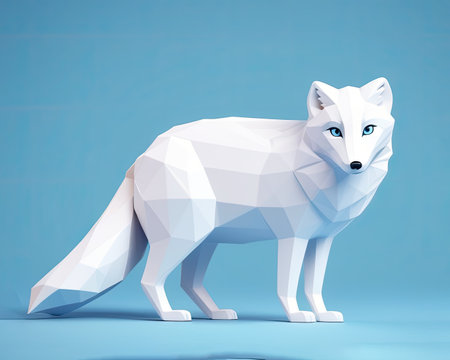 cute 3d cartoon arctic foxの素材