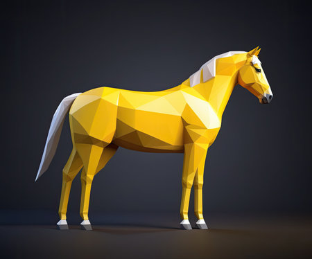 cute 3d cartoon horseの素材