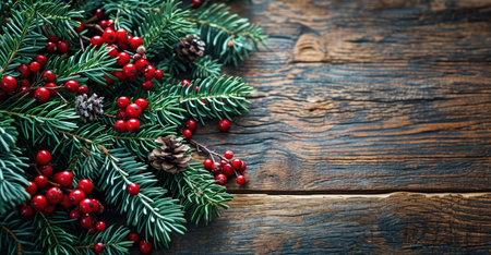 Christmas Decorations with Pine Branchesの素材