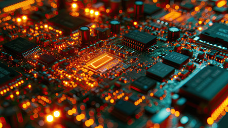 Illuminated AI Chips and Circuitsの素材