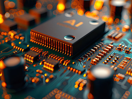 Illuminated AI Chips and Circuitsの素材