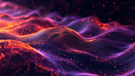 3D animated data nodes depicting data flow, futuristic polka dot wallpaperの素材