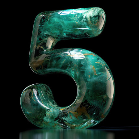 Number 5 made of smooth perfect jadeの素材