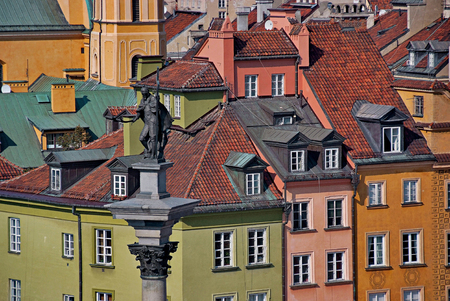 Sigismund's Column in Warsawの写真素材