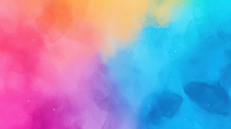 A captivating abstract background featuring a beautiful blend of warm red and orange tones transitioning into cool blue and aqua hues, creating a soft, dreamy atmosphere.の素材