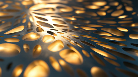 Intense laser beams focus on metal sheets, creating intricate patterns with high precision, highlighting modern laser cutting technologyの素材
