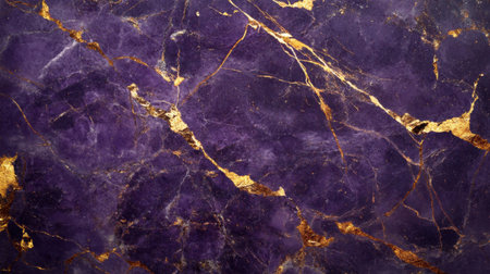 Purple marble surface with gold splashes, offering a soft yet luxurious design. Perfect for high-end branding, backgrounds, or artistic concepts.の素材