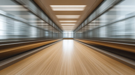 A modern corridor featuring smooth wooden flooring and abundant natural light, creating a striking visual effect that emphasizes elegance and contemporary design elements.の素材