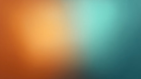 A stunning abstract background featuring a blending of warm orange and cool teal tones, perfect for design projects needing a vibrant yet soothing visual effect.の素材