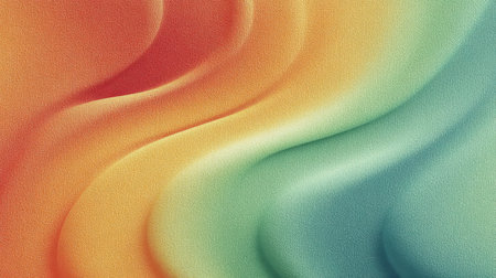 This image features an abstract background showcasing smooth wavy patterns and vibrant gradient colors, perfect for design projects that require a modern artistic touch.の素材