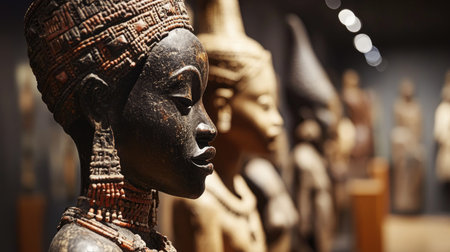 Detailed view of a prominent exhibit in the National African Museum of Central Africa, showcasing its significance.の素材