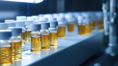 Sensitive substances: Vials kept in a temperature-controlled chamber, protecting valuable and delicate materials.の素材