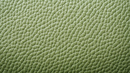 This close-up image features a textured green leather surface, ideal for design projects, crafts, and upholstery, displaying unique patterns and color variations.の素材