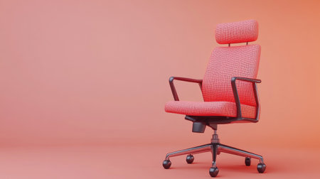 3D-rendered office chair and search bar, illustrating the recruitment process and the pursuit of new job rolesの素材