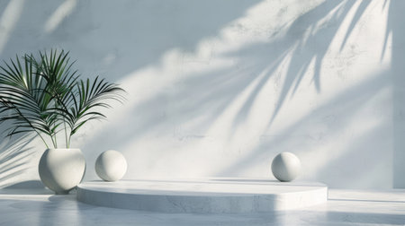 Beautiful and minimalist background featuring natural elements, crafted to provide a peaceful and harmonious backdrop for various visual presentations.の素材