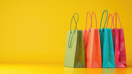 SALE shopping bags, isolated with copy space for promotions and advertisementsの素材
