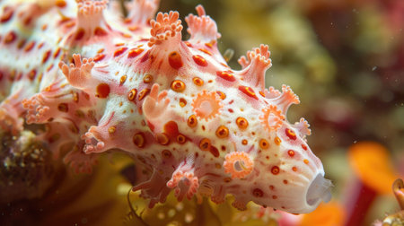 Close-up of a sea cucumberの素材