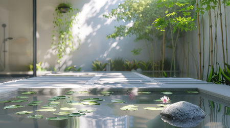 Clean and serene background with subtle natural elements, offering a tranquil atmosphere ideal for creating a calm and soothing ambianceの素材